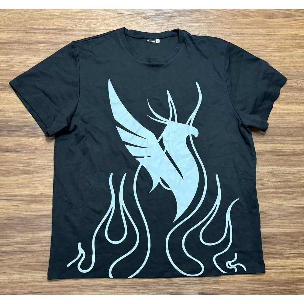 iHeartRaves Illenium Phoenix Flame Graphic T-shirt Black EDM Rave Merch Sz XL